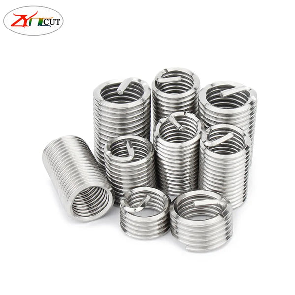 70PCS set M2 M3 M4 M5 M6 M8 304 Stainlessy Steel Thread Inserts Helical Screw Coiled Wire Sleeve Helicoil Thread Repair Insert