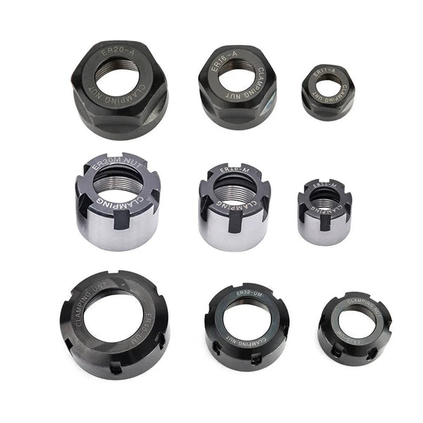 ER Nut TYPE A M UM ER8 ER11 ER16 ER20 ER25 ER32 ER40 International Standard Nut High quality Hexagon nut internal and external