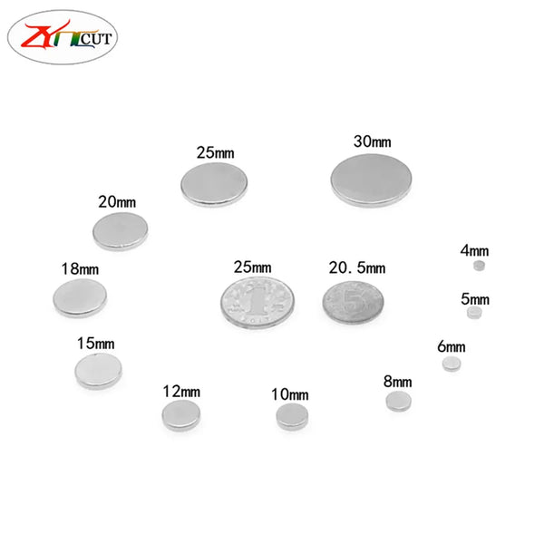 Small Magnet Diameter 5mm 6mm depth 1 2 3 4 5mm high magnetic circular magnet rare earth permanent magnet sheet electroplating